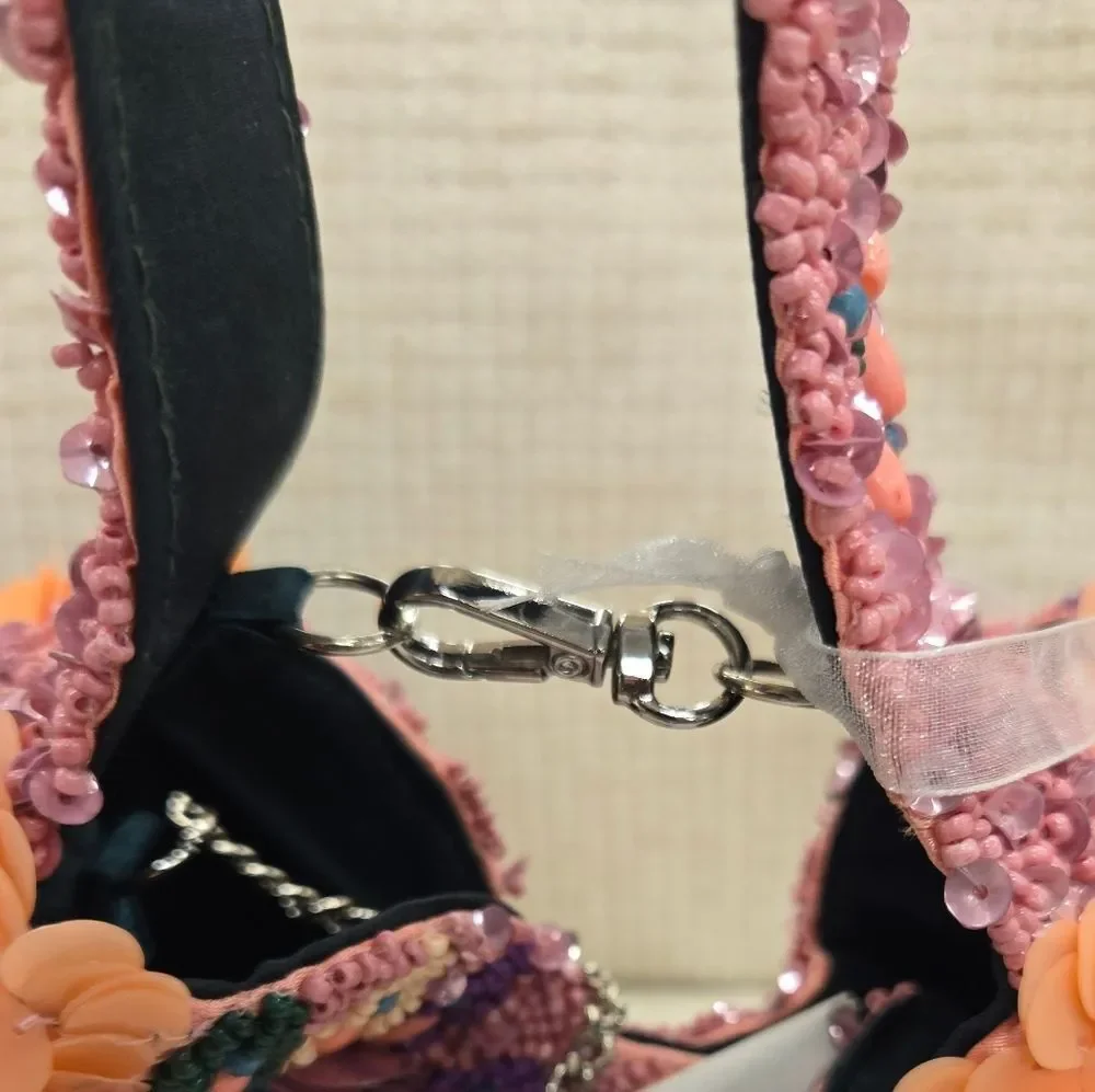 Stylish Multicolor Beaded Handbag